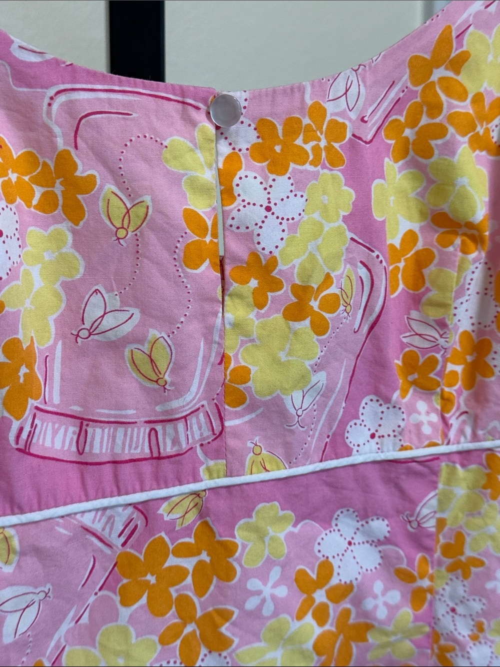 Lilly Pulitzer đ»Pink Floral Sundress with Orange & Yellow Blooms - Picture 12 of 12